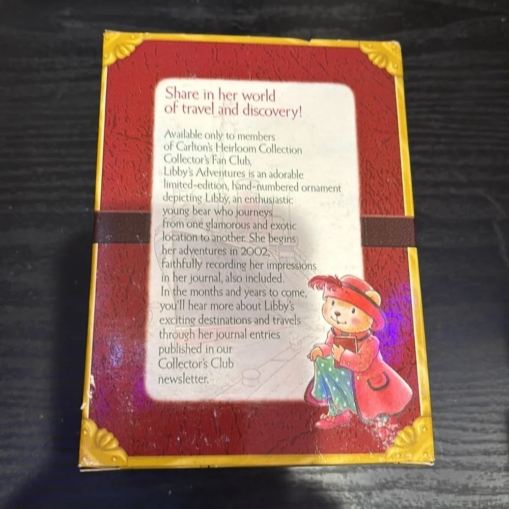 Libby's Adventures Holiday Ornament - Red and Gold